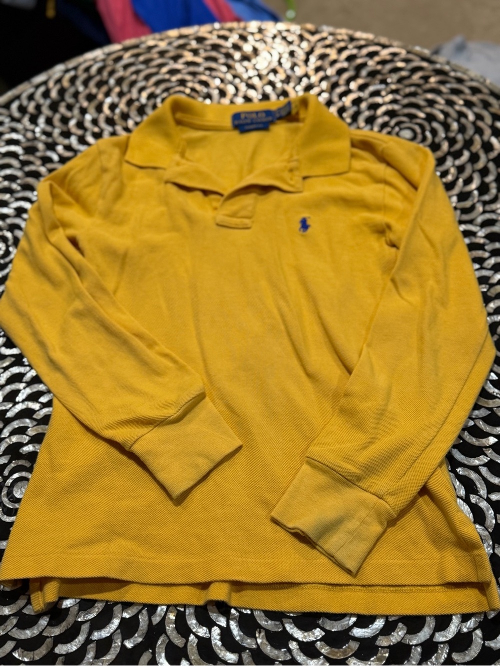 Classic Fit Long- Sleeve Polo by Ralph Lauren Kid’s Yellow